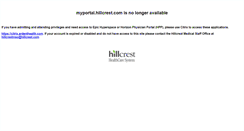 Desktop Screenshot of myportal.hillcrest.com