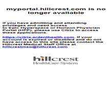 Tablet Screenshot of myportal.hillcrest.com